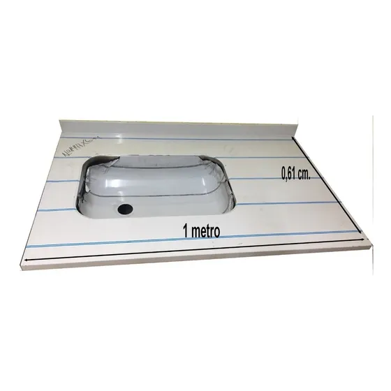 Mesada De Acero 1 Metro X 0,60 Cm.