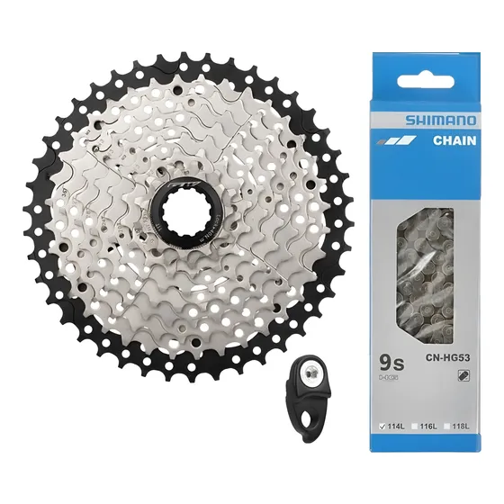 Combo Pacha Cassette Gw 9 V 11-42 + Cadenilla Shimano Hg53