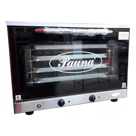 Horno Convector Eléctrico C/ 4 Placas Pauna Beta 107 Trifase Color Plateado