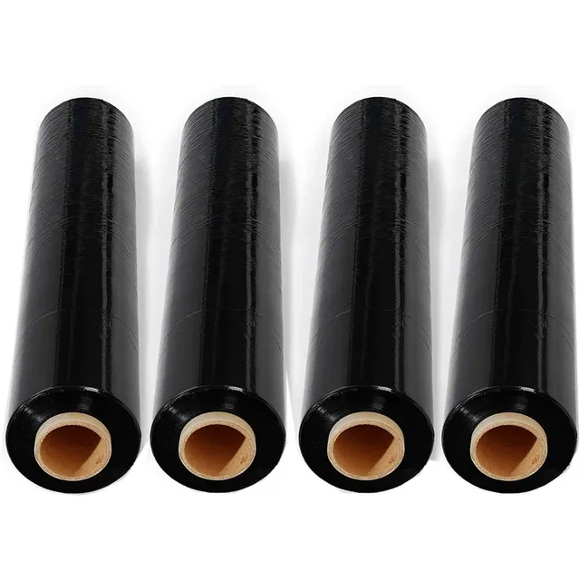 Nylon Film Stretch Negro Para Embalar Paletizar Bobina X 4u.