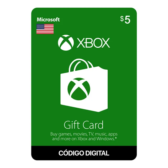 Gift Card Xbox Live  Código Digital