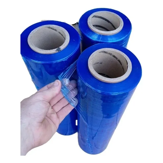 Rollo Azul, Nylon Stretch Para Pallets , Cajas Etc. 5kg