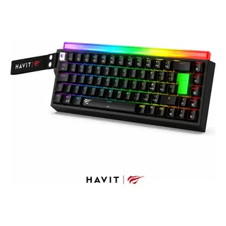 Teclado Magnético Gamer Hall Effect Havit Kb921l Pro Rapid Trigger RGB Box Personalizable 65% 69 teclas Negro Inglés Us