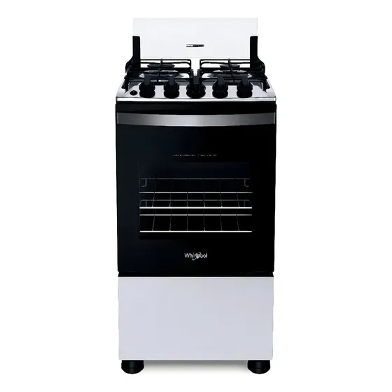 Cocina A Gas Whirlpool Wfo4nbb 4 Quemadores Blanca Color Blanco