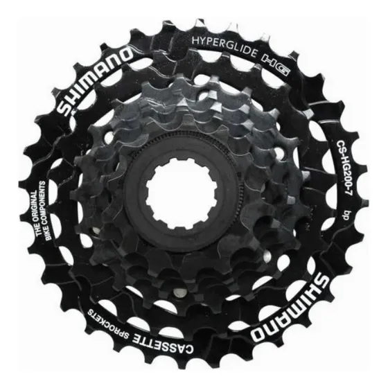 Cassette De 7 Velocidades Shimano Cs-hg200 Negro Cantidad Máxima De Dientes 32 Cantidad Mínima De Dientes 12