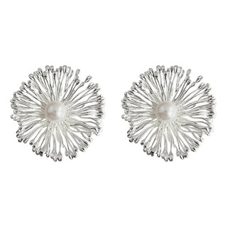 Aretes Chic Florales Estilo Francés Con Perlas Sofisticadas Aretes Chic Florales Estilo Francés Con Perlas Sofisticadas
