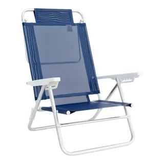 Cadeira De AlumĂnio ReclinĂĄvel Summer 6 PosiçÔes Praia Mor Cor Azul Cadeira De AlumĂnio ReclinĂĄvel Summer 6 PosiçÔes Praia Mor Cor Azul