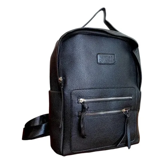 Mochila Eco Cuero Canva Bolso Cartera