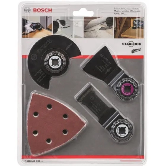 Set Kit Bosch 13 Pz Gop Multicortadora Oscilante 2608661694 Color Negro
