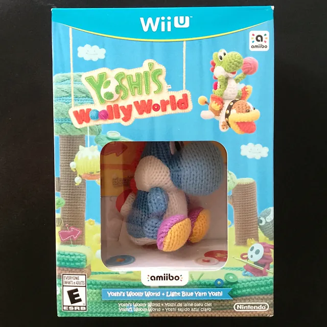 Yoshi's Woolly World Blue Yarn Yoshi Bundle Wiiu Sellado