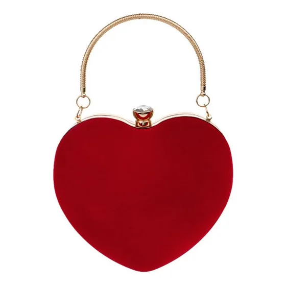 Goclothod Bolso De Mano Con Forma De Corazón, Cadena, Bolso