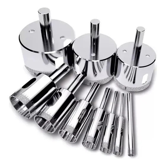 Set  10 Brocas Diamantada De Perforación P Cerámica Martino