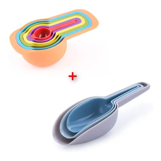 Tazas Medidoras + Cucharas Para Harina Azúcar Granos Arroz 