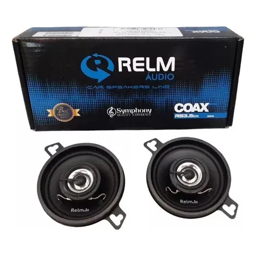 Kit Alto Falante Coaxial Rs 3.5 Cx 3.5 Pol 60wrms Relm Audio Cor Preto
