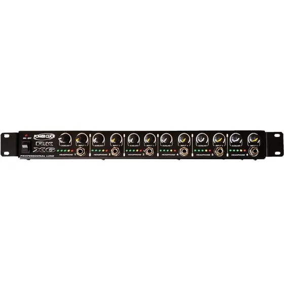 Amplificador De Fone De Ouvido Power Click Rk X6 Para 6 Fone