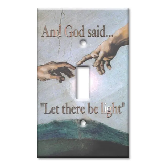 Single Toggle Switch Plate - Michelangelo: God (40-a)