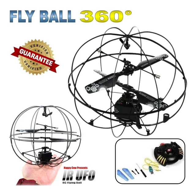 Drone De Bola Explorador Flyball 360° Control 4 Canales Led