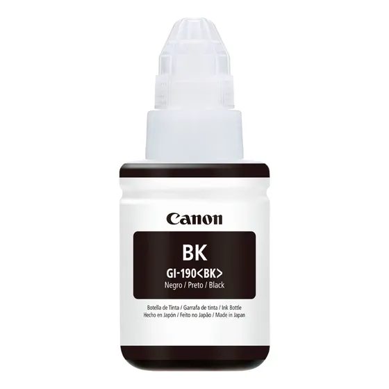 Botella De Tinta Canon Negro Gi-190 Bk 135ml