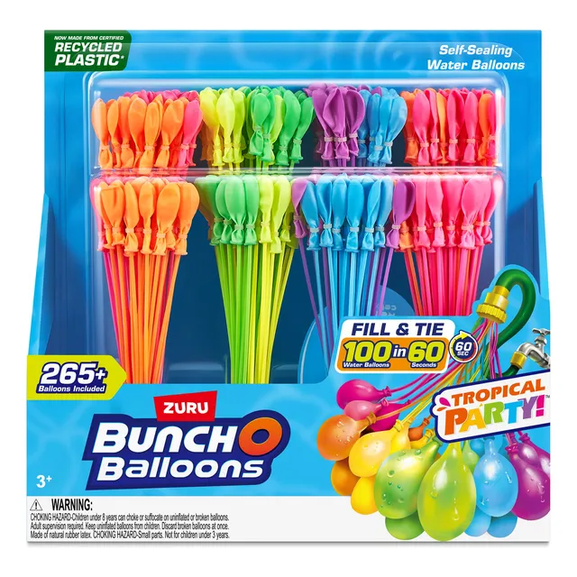 Zuru Bunch O Balloons Tropical Party 265 Globos Agua 8 Pack