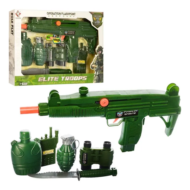 Juguete Set Militar Tropa Elite 6 Piezas Con Sonido-  12103