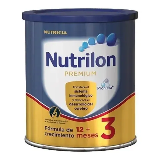 Leche de fórmula en polvo Nutricia Nutrilon Premium 3 sabor vainilla en lata de 1 de 400g a partir de los 1 años