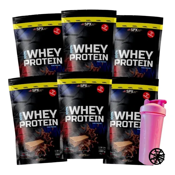  6 Whey Protein Pure 100% Proteína Doy Pack Spx  + Regalo