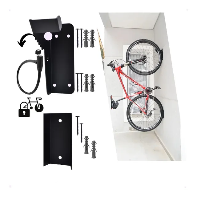 Gancho Vertical Para Bicicleta, 1 Unidade, Aço