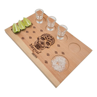 Tabla Mezcalera Caballitos Shots Madera Tabla Mezcalera Caballitos Shots Madera