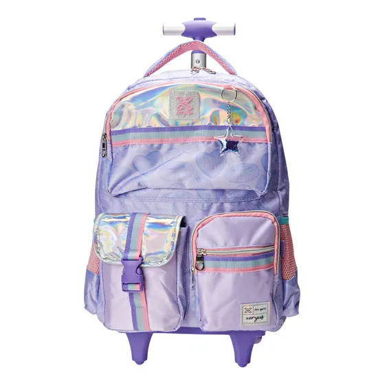 Mochila Escolar Menina 16 Utility Geométrico C/ Rodas Xeryus