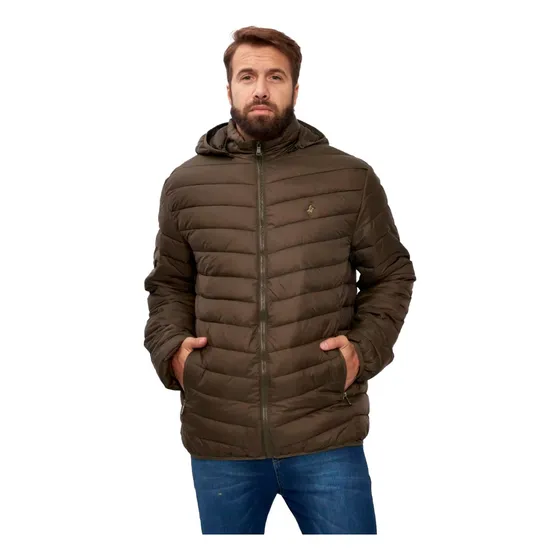 Campera Wellington Polo Puffer Impermeable Capucha Inflada