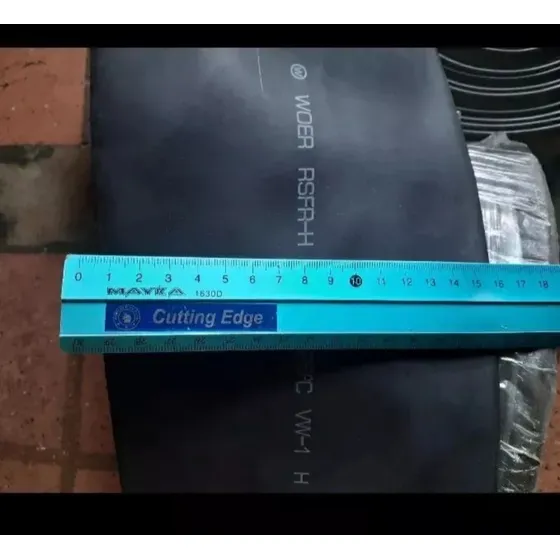 Manga Termocontraible De Baja Tensión Color Negro 16 Cm De A