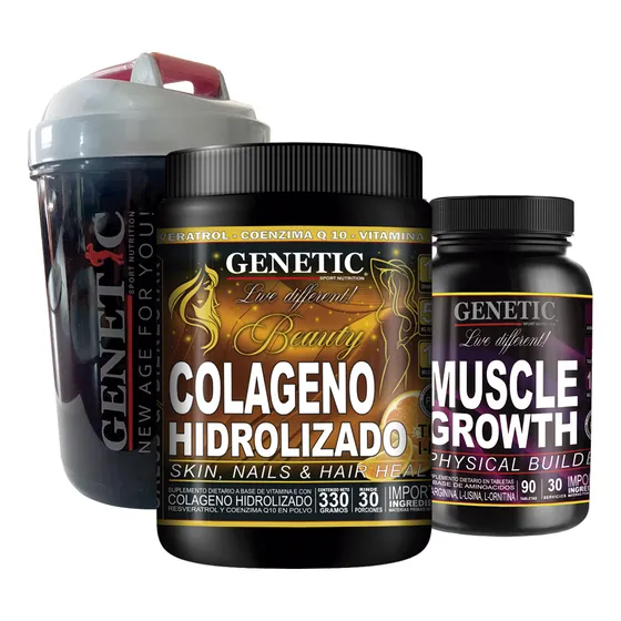 Colágeno Beauty Aminoacidos Muscle Growth Shaker Genetic