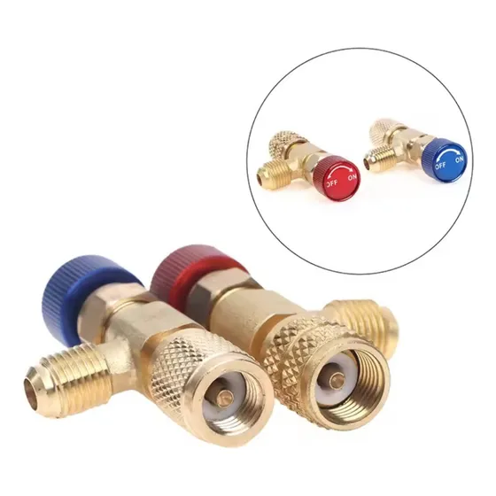 Válvula Llave De Acceso Split Kit X 2 R-22 1/4 + R-410 5/16