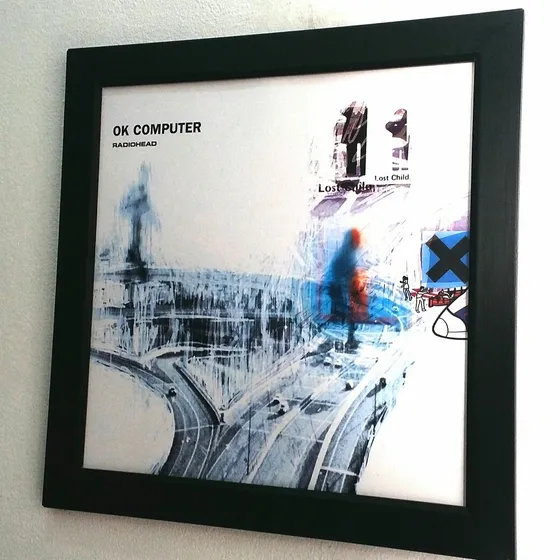 Quadro Radiohead Ok Computer Capa Do Lp E Cd Super Premium 
