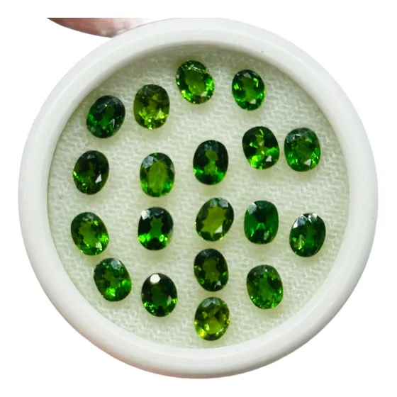 Diopsídio Cromo 5x4 Mm 19 Gemas Raras E Extras 7,80 Cts