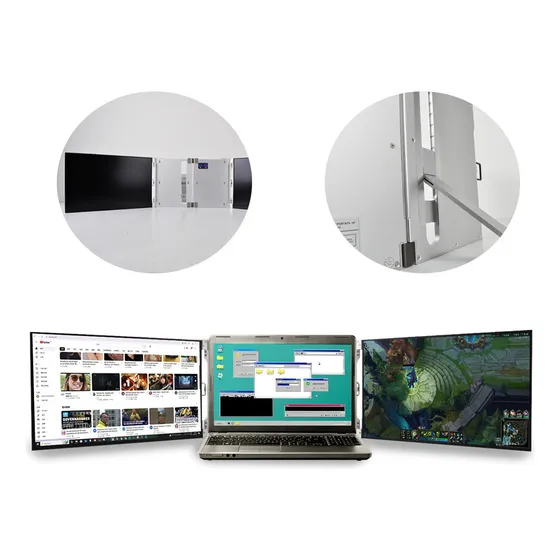Monitor Extensor Duplo De Tela 14'' Full Hd Notebook Cor Cinza 127/220v