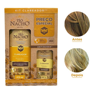 Kit Shampoo + Condicionador Clareador Tio Nacho Maciez Força Kit Shampoo + Condicionador Clareador Tio Nacho Maciez Força