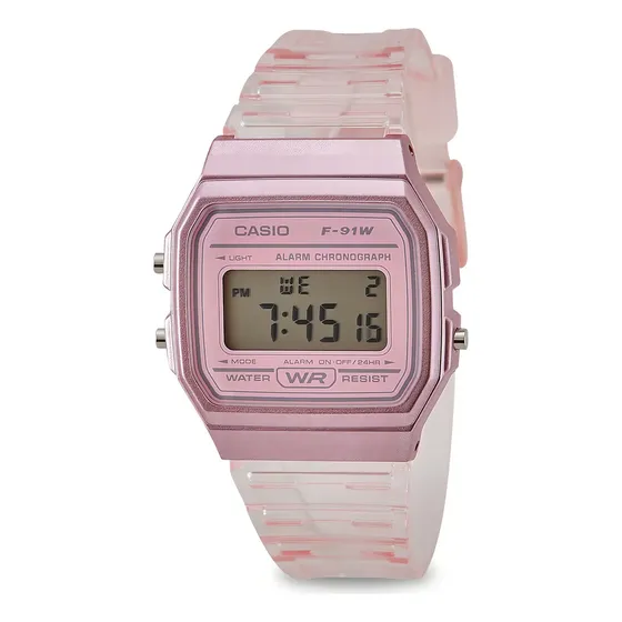Reloj Pulsera Casio Collection F91WD1 Rosa | Cuotas sin interés