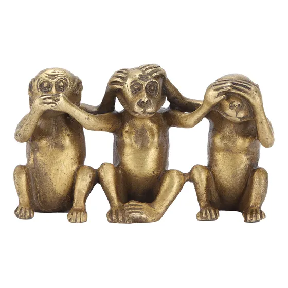 Tres Monos, Estatuas De Monos Sabios, No Oyen Mal, No Ven Ma