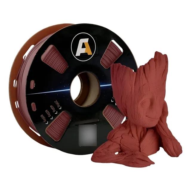 Filamento 3d 1kg Wooden Madera Rojo Pla Premium Pro Faomic