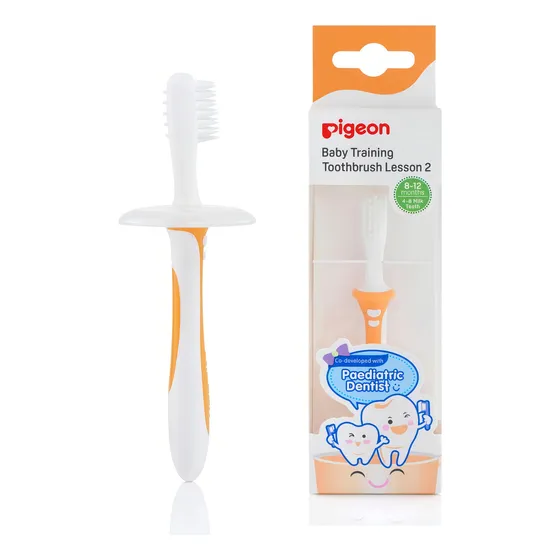 Cepillo Dental Aprendizaje Paso 2 Pigeon Color Naranja