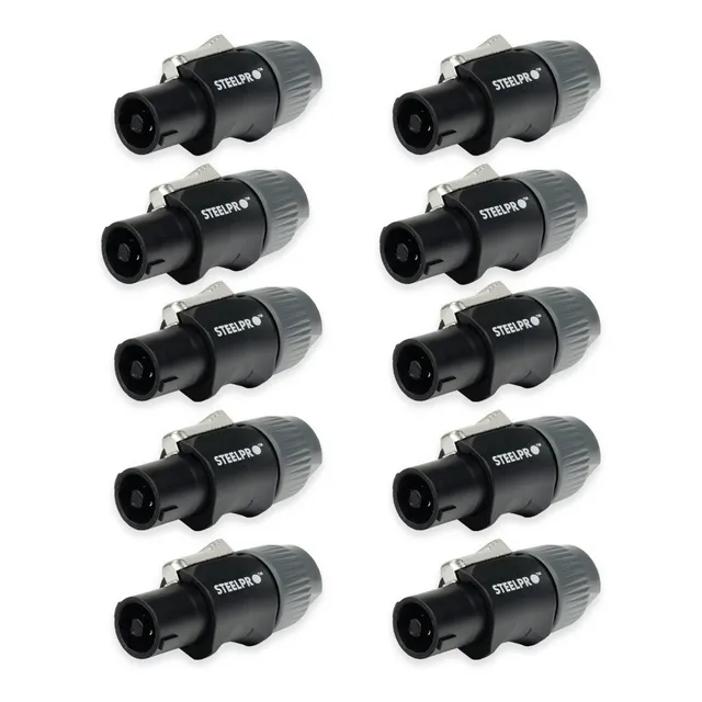 10 Conectores De Audio De 4 Polos Speakon - Steelpro