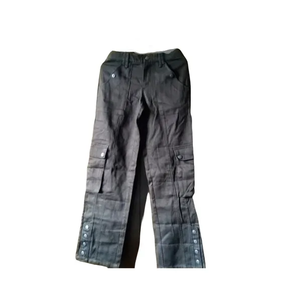 Pantalón Cargo De Dama 6 Bolsillos Tiro Medio Bajo  Broches
