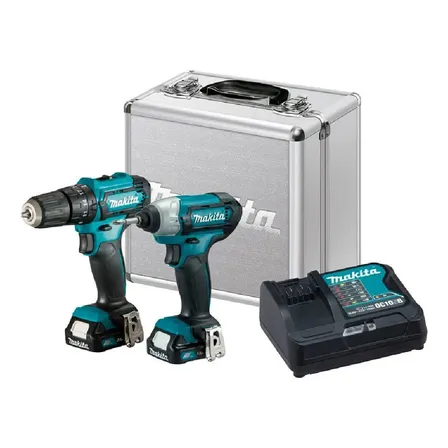 Combo Furadeira Parafusadeira De Impacto - Clx228sax Makita Cor Azul-turquesa