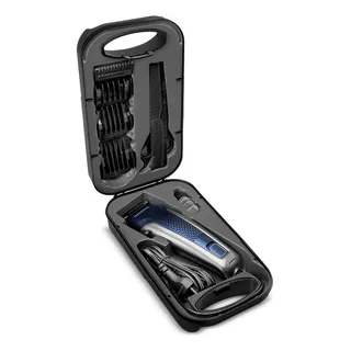 Cortador De Cabelo Mondial Cr-09m Titanium Power Com Maleta Cor Azul/prata Cortador De Cabelo Mondial Cr-09m Titanium Power Com Maleta Cor Azul/prata
