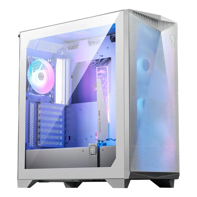 Gabinete MSI MPG GUNGNIR 300R AIRFLOW WHITE 4 Ventiladores Color Blanco
