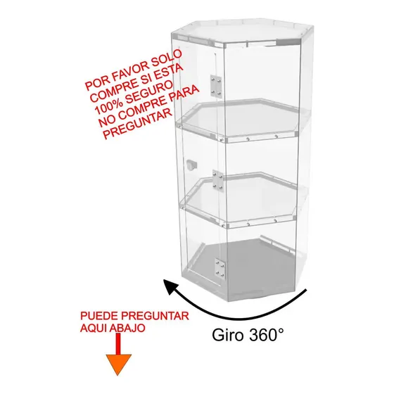 Vitrina Exhibidor Giratoria Acrílico Jollas Reloj Otros