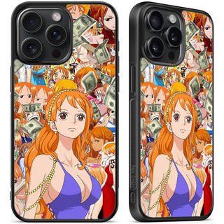 Funda One Piece Nami Gata Ladrona Manga Collage Anime 3 Negro iPhone 16 Funda One Piece Nami Gata Ladrona Manga Collage Anime 3 Negro iPhone 16