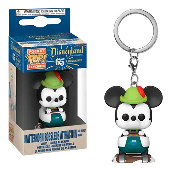 Llavero Pocket Pop: Disney Trineo De Matterhorn Mickey Mouse Color Blanco
