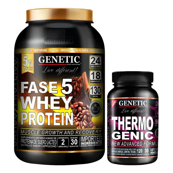 Músculos Definidos Whey Protein 1 Kilo + Thermogenic Genetic